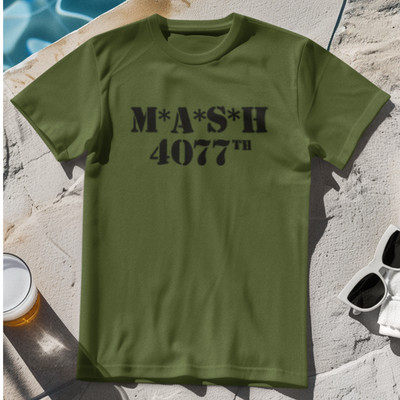 MASH 4077th T-SHIRT - Mobile Army Surgical Hospital 70s USA TV sitcom Korean war