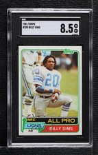 1981 Topps Billy Sims #100 SGC 8.5 05k6