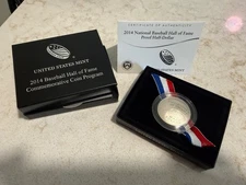 2014 National Baseball Hall of Fame BU HALF DOLLAR US Mint Clad UNC Coin Box COA