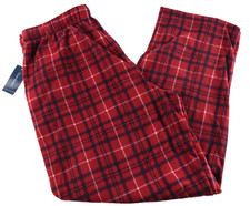 Club Room Mens Fleece Pajama Pants New L XL XXL Red Black White Plaid PJ