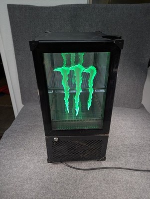 Monster Energy Mini Fridge Cooler ICE COLD!!! Light Up Door