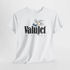 Vintage ValuJet Cotton Tee, Casual Unisex T-Shirt, Retro Airline Merch, [...]