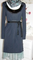 Noa Noa Tunika Kleid Dress Langarm Vulpecula Darkness Size: M Neu