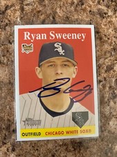 Ryan Sweeney Signed 2007 Topps Heritage Auto Chicago White Sox # 56 Rc