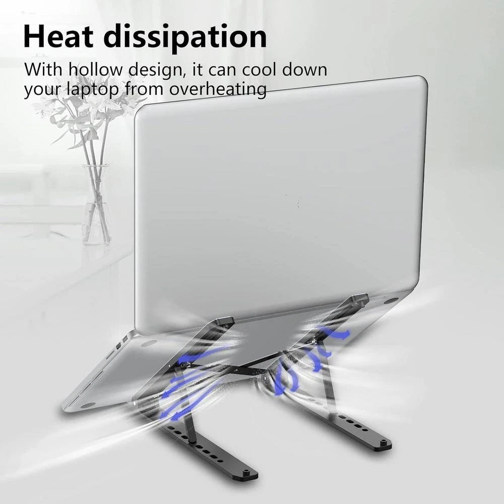 Laptop Stand for Desk, Adjustable Laptop Riser Foldable Portable Tablet Holder,