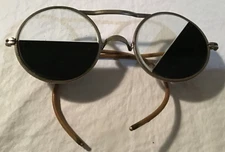 Antique Willson Safety Welding Glasses-Green Split Lenses