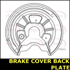 Brake Cover Back Plate Rear Left FOR SEAT ALTEA 1.2 10->15 Petrol Apec