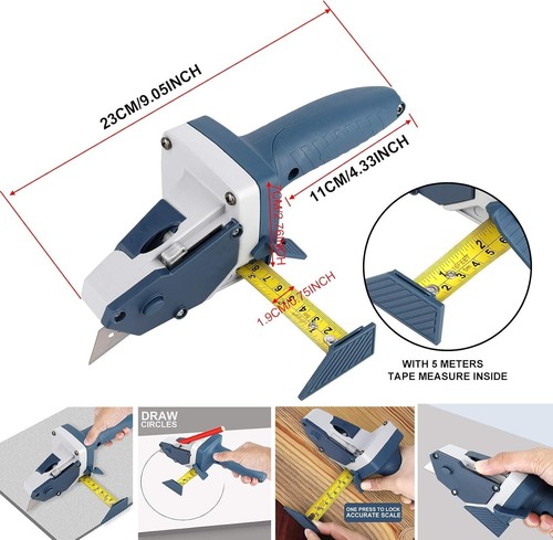 Portable Gypsum Board Cutting Tool,Cutting Ruler Artifact Tool with Scale Board - Picture 5 of 8