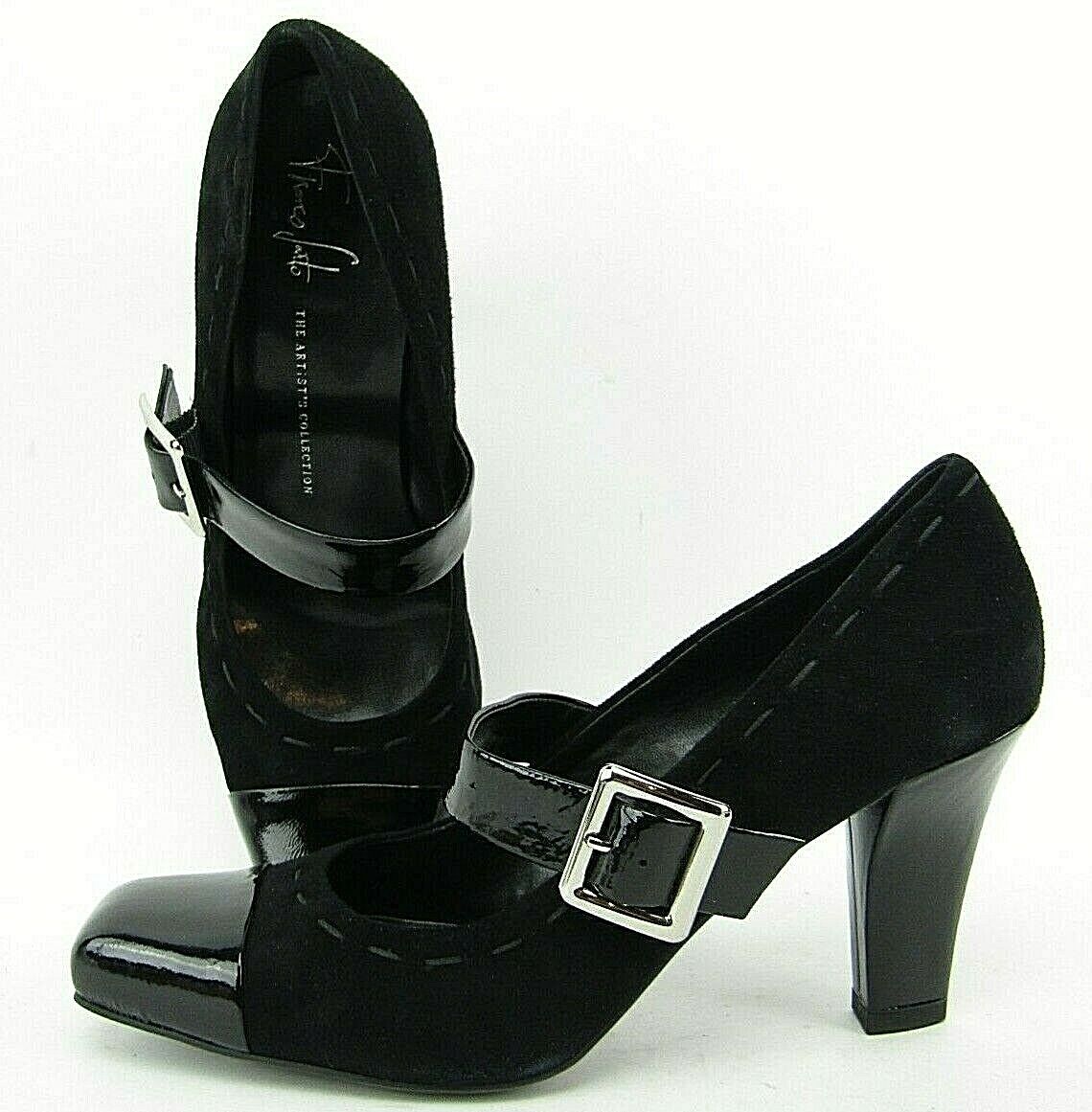 Franco Austin Mall Sarto 10M Yves Black Patent Our shop OFFers the best service Leather Janes Mary Womens Hee