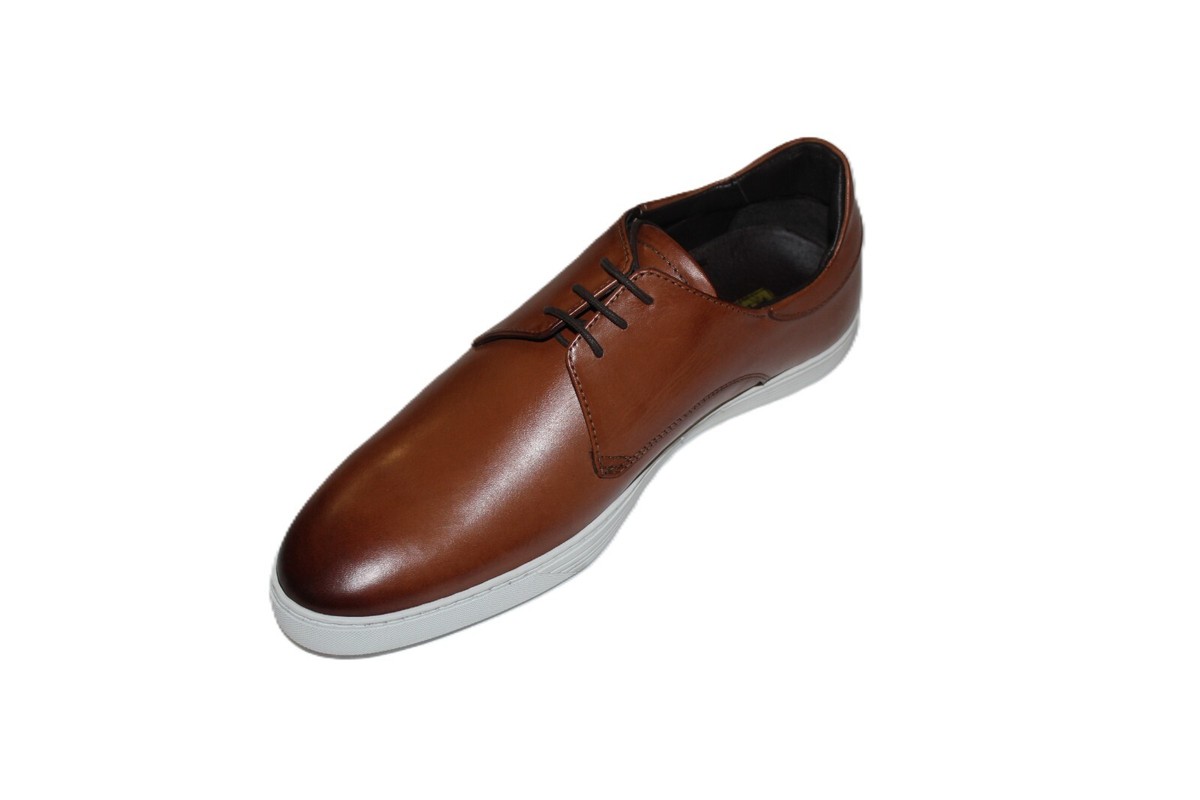 BRUNO MAGLI Gio Plain Toe Derby in Cognac Prato Lace Up Cognac – Bruno Magli main image 2