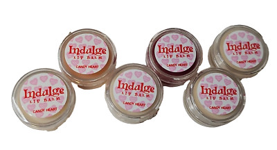 Indulge Lip Balm Candy Heart Set of 6 Rare CVS Brand Valentine Mini Multicolor