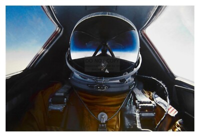 BRIAN SHILL IN COCKPIT OF SR-71 BLACKBIRD JET SECRET CIA PROJECT 4X6 NASA PHOTO