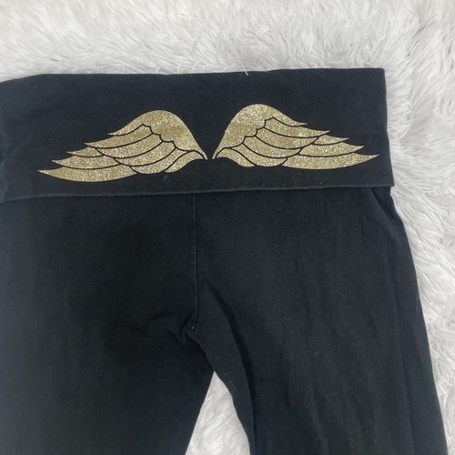 Leggings vintage Victoria Secret pieghevoli donna piccoli lunghi ST Bling Wings Y2K - Foto 4 di 9