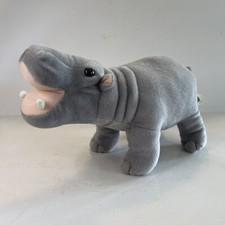 Hippopotamus plush stuffed animal 13  long x 7  tall adore