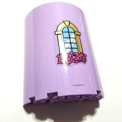 LEGO Lavender 3x6x6 Wall Panel Half Round Window Sticker 879826 Parts Pieces