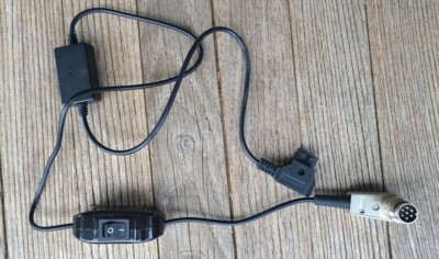 Bolex EBM Right-Angle to D-Tap Power Cable w/ Switch, 12V Regulated, ~0.9m (3ft)
