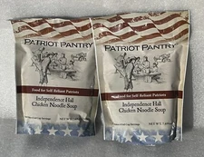 Patriot Pantry Chicken Noodle Soup 8 Servings 2 Packs Survival Emergency Food