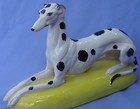15" Italian Greyhound Whippet Italy Majolica Dog figurine marked