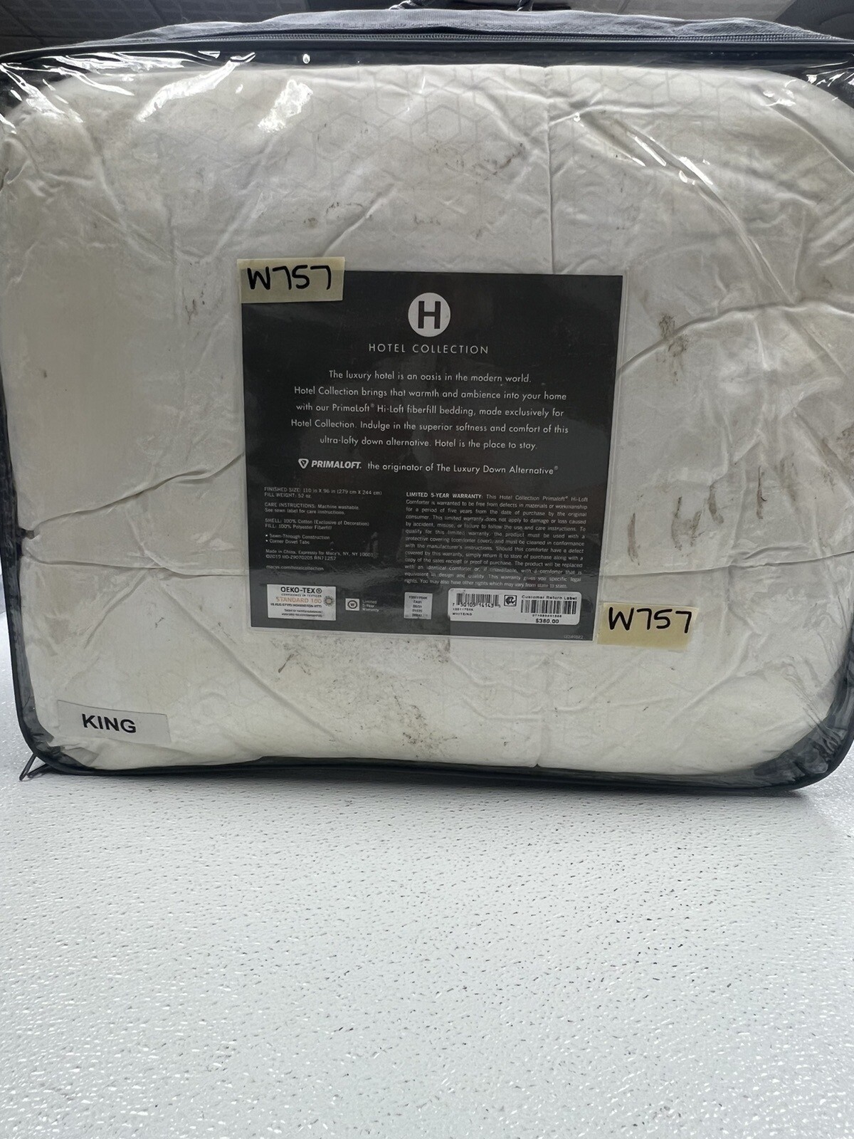 Hotel Collection Primaloft King Luxury Down Alternative Comforter New W/defects eBay