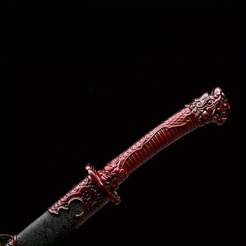 Red Dragon BroadSaber Jian High Carbon Steel Blade Sharp Knife Sword Katana - Picture 7 of 8