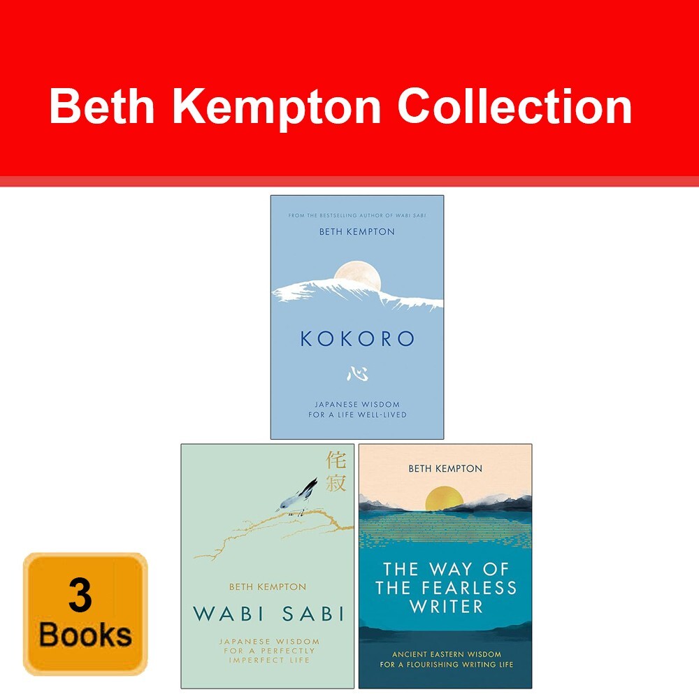 Beth Kempton Collection 3 Books Kokoro, Wabi Sabi, Way of the Fearless Writer