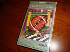 Caron Natura Touchdown Football Latch Hook Rug Kit Crafts DIY Pillow Wall More