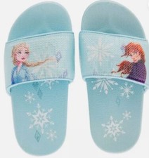 Disney Store Frozen 2 Girls Sliders Shoes Sandals Size 7 to 8 BNWT 24 to 26