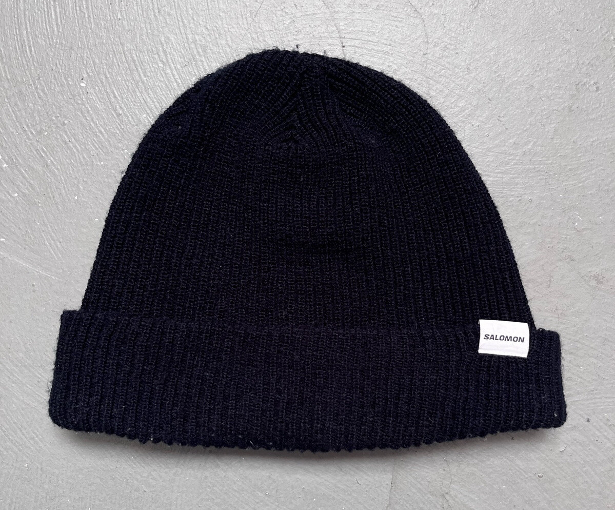 Salomon Running Watch Cap Acrylic Beanie Hat Winter Ski Camp