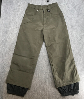 DS Ski Pants Young Mens Teens Size Medium Green Shell Thin Fully Lined