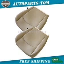 For 2009-2012 Dodge Ram 1500 Driver & Passenger Bottom Leather Seat Cover Tan