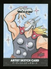 2020 Upper Deck Marvel Anime Artist Sketch Card (Thor) by Cathy Razim
