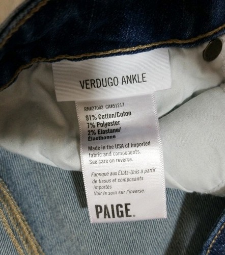 Paige Cuffed Side Striped Cropped Capris Skinny Jeans Size 29 - Picture 4 of 7