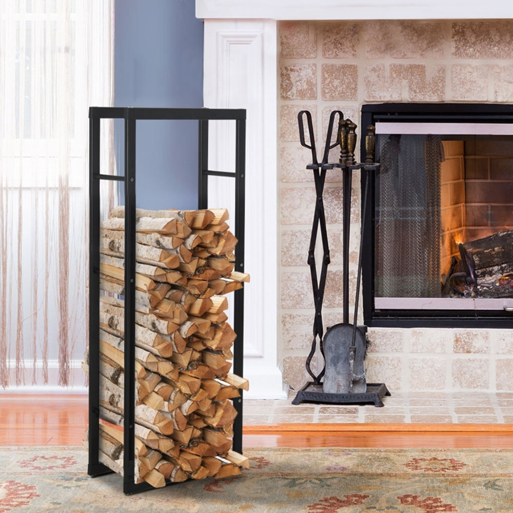 Tall Indoor Log Storage Rack Indoor Fireplace Tall Firewood Rack