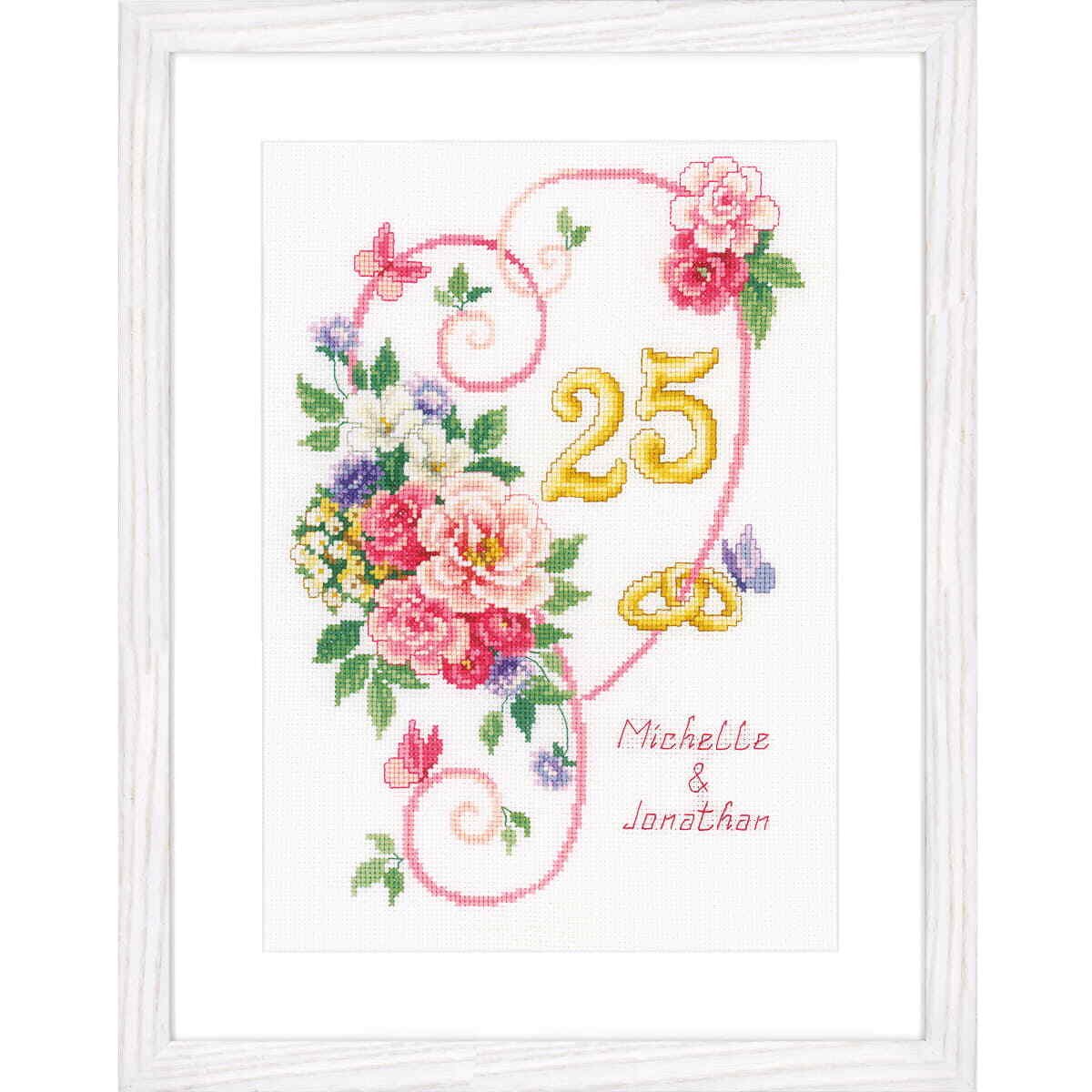 Vervaco counted cross stitch kit ""Wedding anniversary"", 23x32cm, DIY
