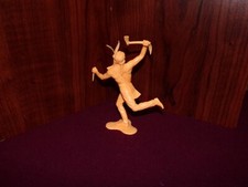 1964 Marx Native American Indian With Tomahawk Knife Peach Color
