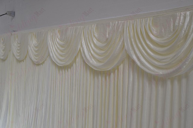 3m Ivory Detachable Swag For Wedding Backdrops And Table Skirts For