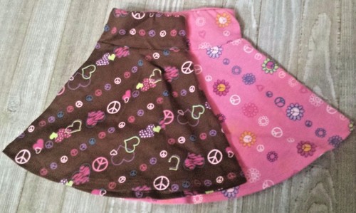 2 Garanimals Baumwollröcke Love Peace Blumen Mädchen 18 Monate