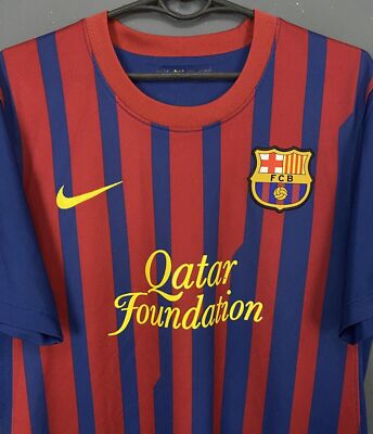 XAVI #6 MEN'S FC BARCELONA 2011/2012 SOCCER FOOTBALL SHIRT JERSEY