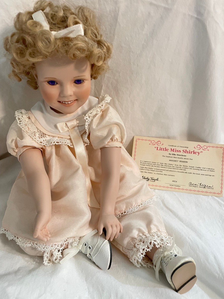 Danbury Mint Porcelain Little Miss Shirley with Certificate of Ownership Danbury Mint Porcelain Little Miss Shirley with Certificate of Ownership