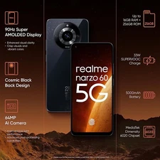 realme narzo 60 5G Factory Unlocked Dual SIM 8GB RAM 128GB STORAGE-Super Amoled