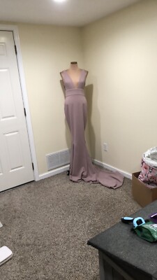 alamour the label pink dress Layla One Shoulder Jersey Mauve Pink Gown Alamour The Label