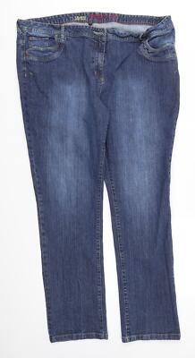 Blaue gerade Damenjeans Baumwollmischung von 1932 Größe L L32