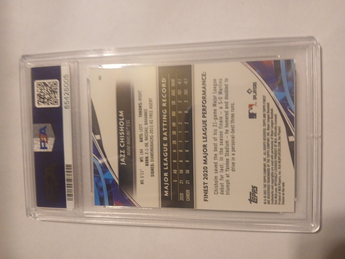 2021 Finest Jazz Chizolm Blue Refractor #40 Psa9 | eBay