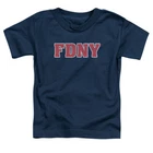 FDNY Toddler T-Shirt New York Fire Dept Logo Navy Blue Tee