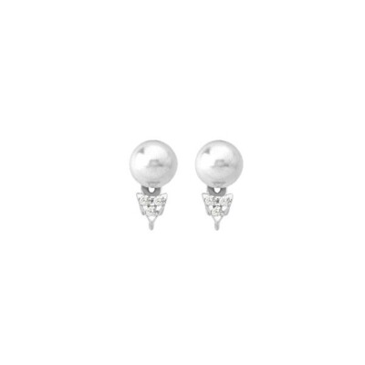 Pendientes Majorica Plata Perla 8 mm Color Blanco 15537.01.2.000