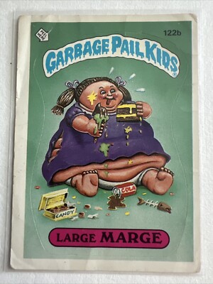 Large Marge Sticker 1986 GARBAGE PAIL KIDS LARGE MARGE # 122b TOPPS CARD STICKER | eBay