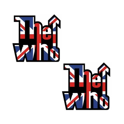 1 x PAAR - 3'' The Who Union Jack - hochwertige wetterfeste Vinyl-Aufkleber