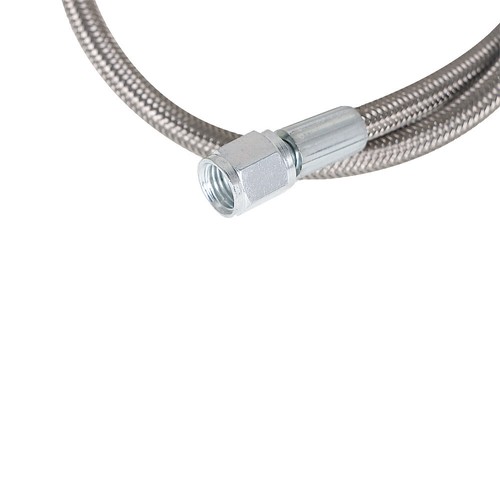 24" Length Hose Stainless steel braided Turbo Oil Feed Line 4AN 90 Degree PTFE - Foto 3 di 8
