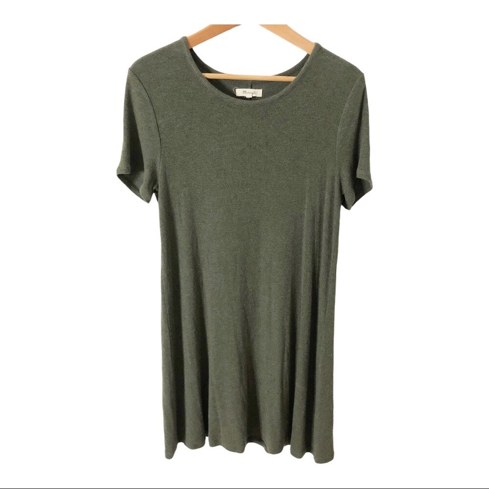 madewell ribbed swingy tee dress Madewell Ribbed Swingy Tee Dress Size Large