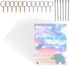 Rdanruy 15PCS Shrinky Dink Sheets,Shrink Plastic Sheets Sanded Shrink Films P...